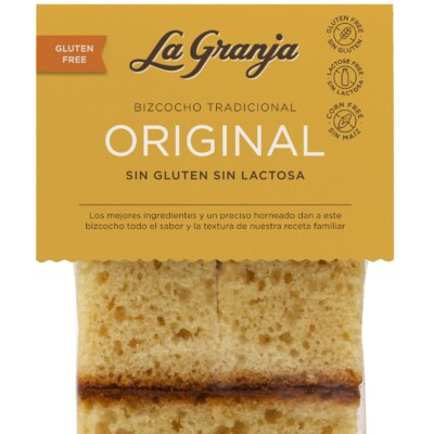 Bizcocho original sin gluten y sin lactosa