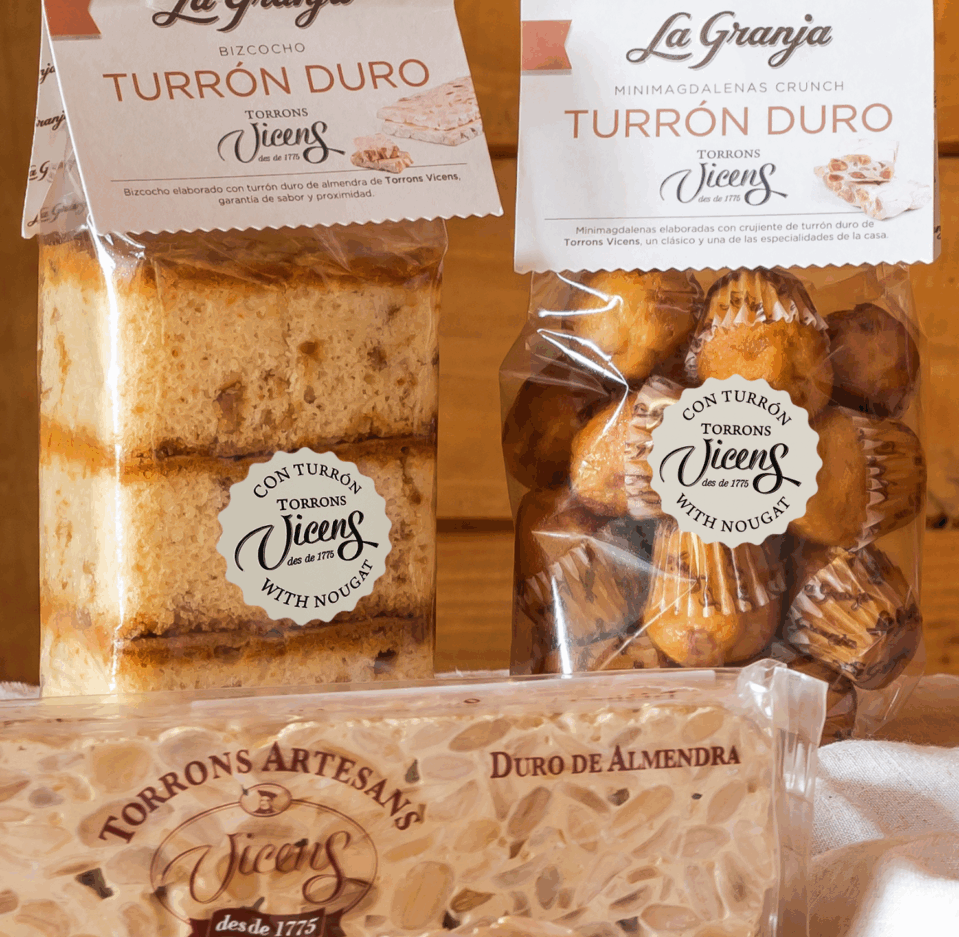 Gluten free & lactose free sponge cake with Vicens Almond
