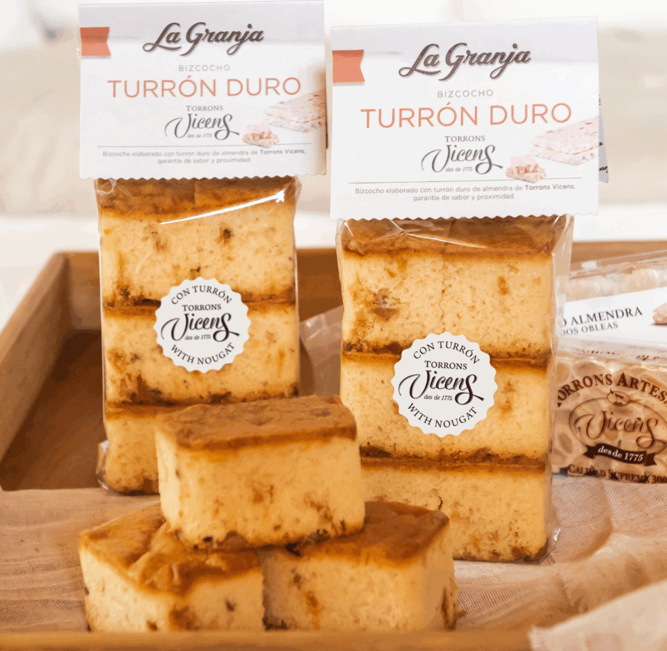 Bizcocho de almendras sin gluten y sin lactosa Torrons Vicens