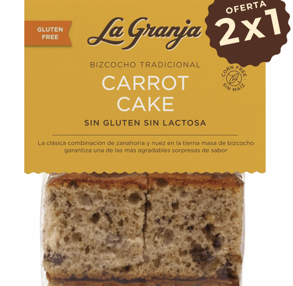 Pa de pessic carrot cake sense gluten i sense lactosa