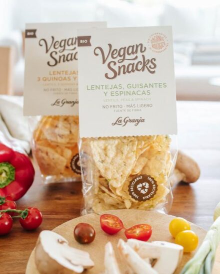 Vegan snacks lenteja, 3 quinoas y lino