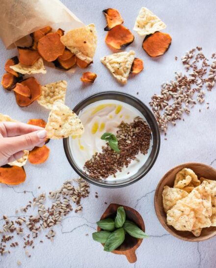 Vegan snacks lenteja, 3 quinoas y lino