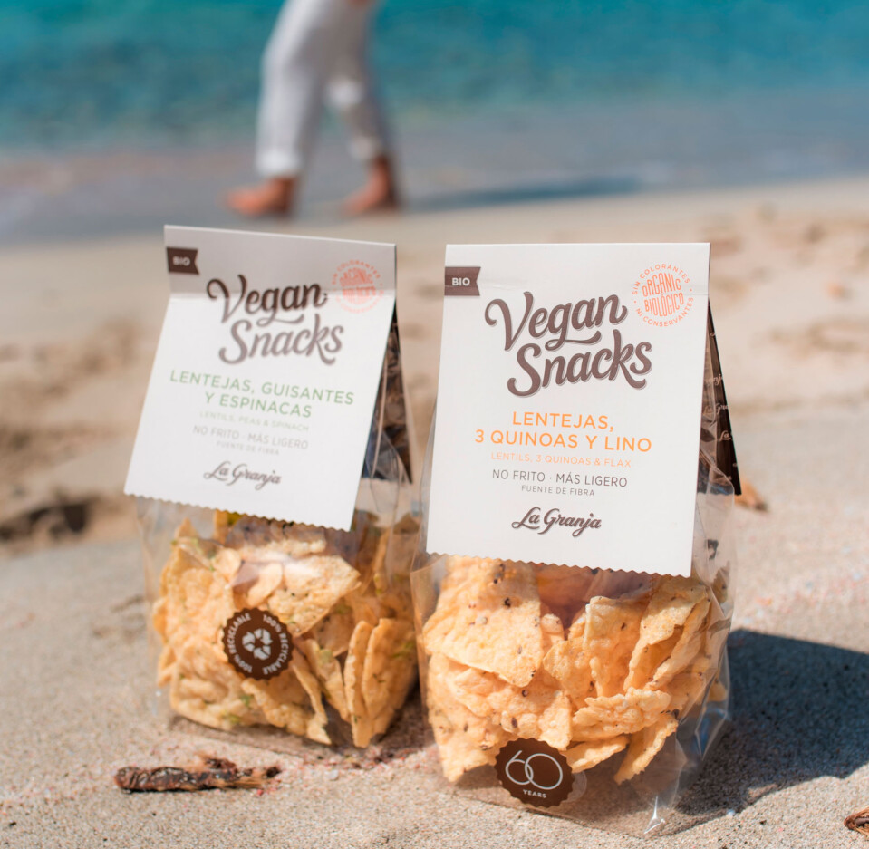 Vegan snacks lenteja, 3 quinoas y lino