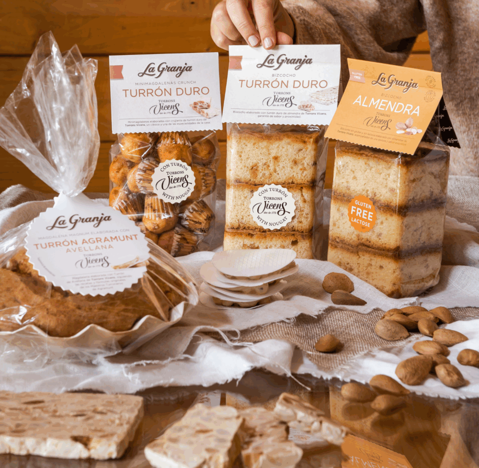 Gluten free & lactose free sponge cake with Vicens Almond