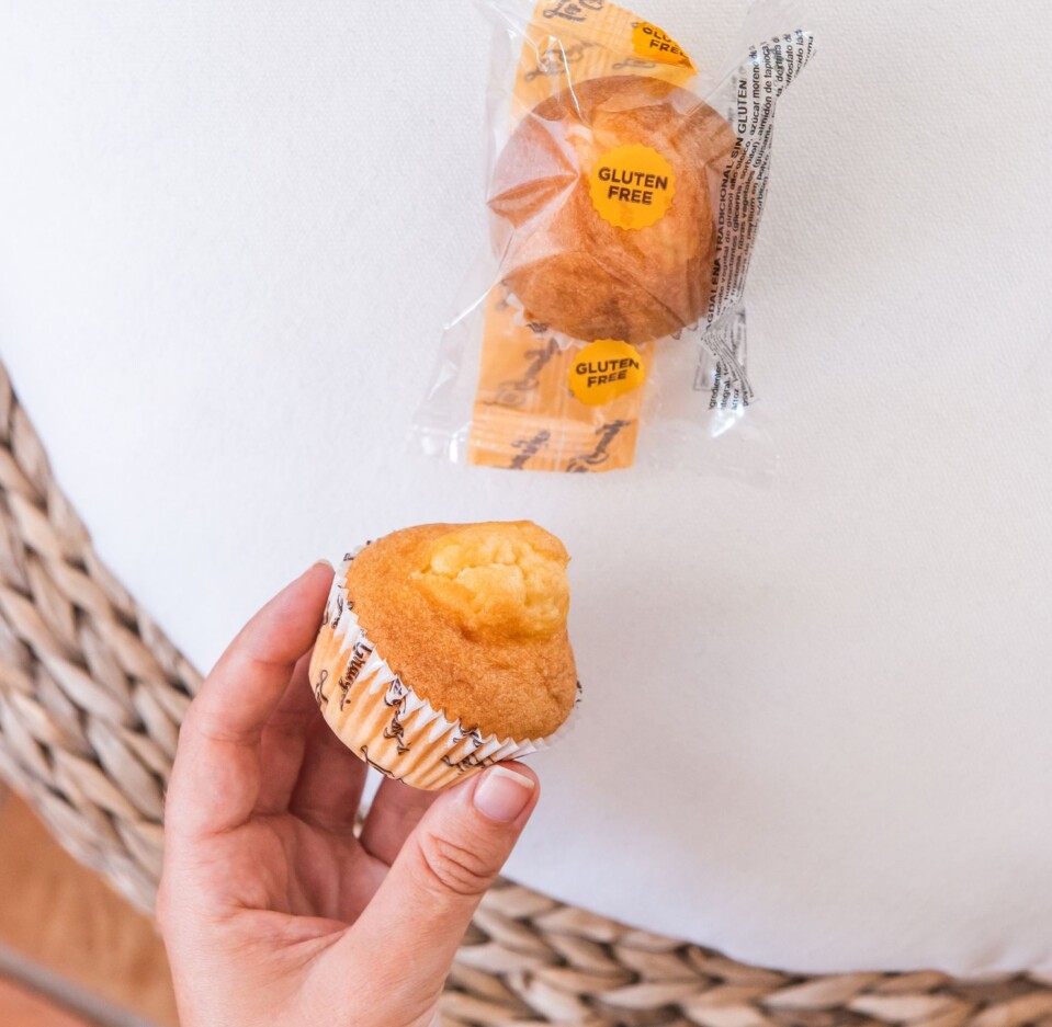 Box of traditional gluten-free and lactose-free muffins 30uds
