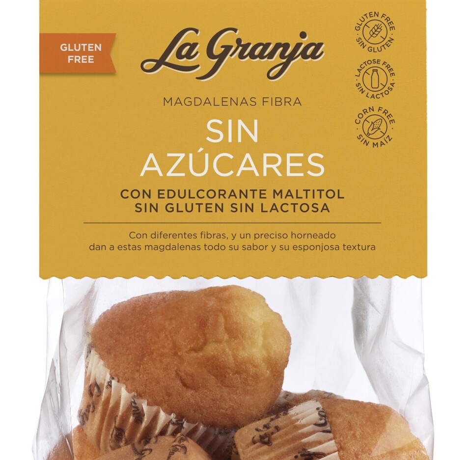 Sugar, gluten and lactose free fibre fairy cakes with maltitol sweetener