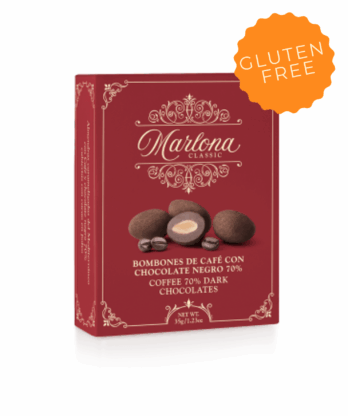 Bombones de café con chocolate negro 70%