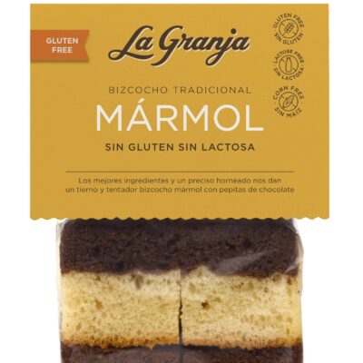Bizcocho tradicional mármol sin gluten y sin lactosa