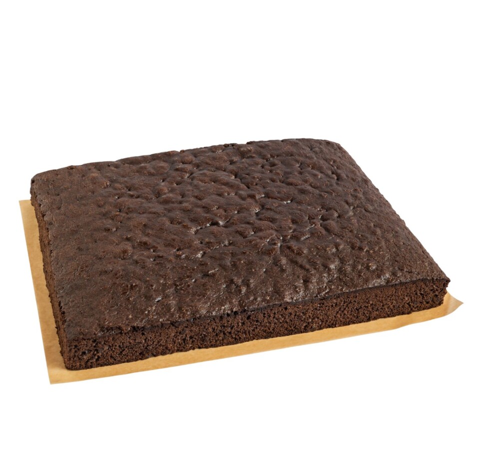 Sheet 1.8 kg of gluten-free and lactose-free cocoa sponge cake with chocolate chips